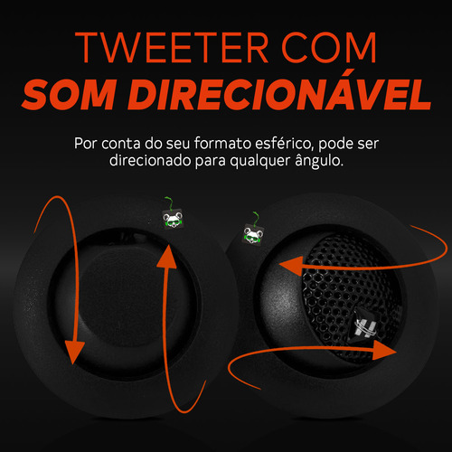 Kit Par Mini Tweeter Alta Frênquecia 80w Twp Neo Hurricane