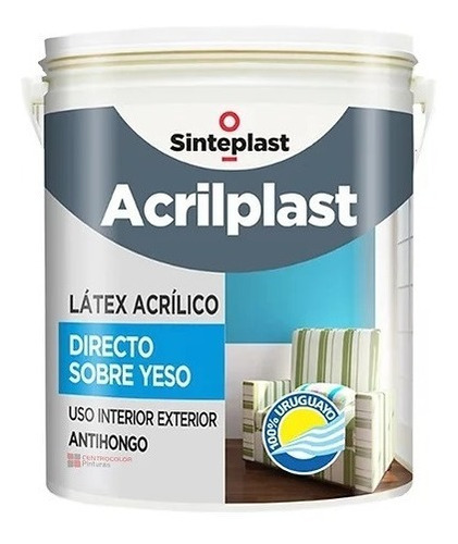 Pintura Látex Directo Sobre Yeso 4 Litros Sinteplast