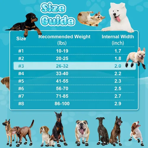 Botas Para Perros Cupount - Transpirables Para Pavimento Cal