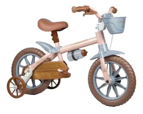 Imagem 1 de 1 de Bicicleta  infantil Nathor Mini Antonella Antonella freio tambor cor rosa com rodas de treinamento
