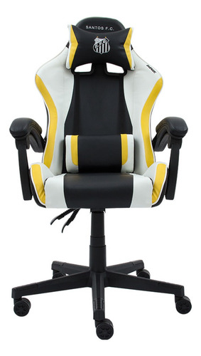 Imagem 2 de 5 de Cadeira Gamer Racer || Oficial - Santos F.c Reclinável Altur