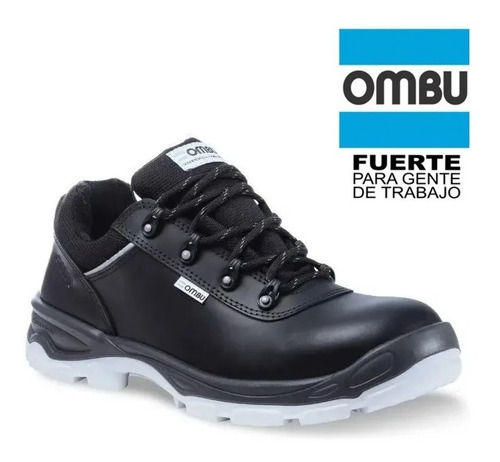Imagen 1 de 6 de Zapato Ombu Ozono Plus Puntera Acero Negro Trabajo Seguridad