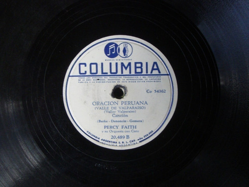 Pasta Percy Faith Su Orquesta Coro Columbia 54363 54361 C3