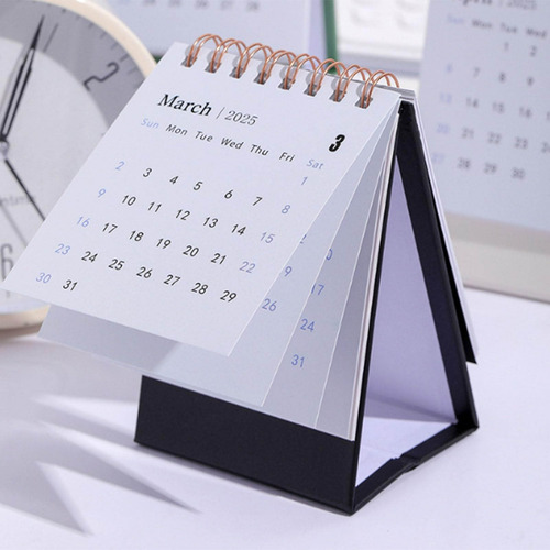 3pc Mini Calendario 2025 Con Encuadernación De Doble Bobina