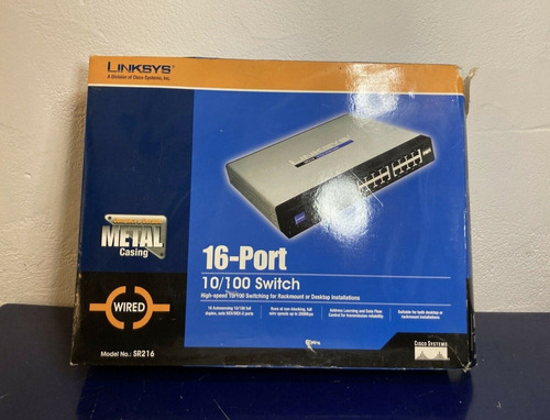 Cisco Sr216 16-ports External Switch Desktop Rack Mount New