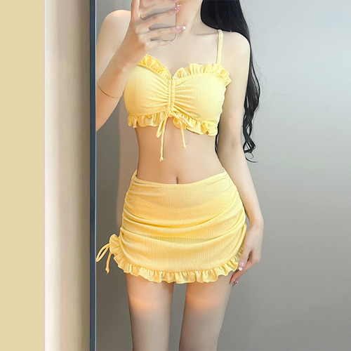 Traje De Baño Dividido A La Moda De Bikini De Tres Piezas Co