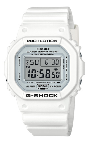 Relógio Casio G-shock Digital Dw-5600mw-7dr Branco