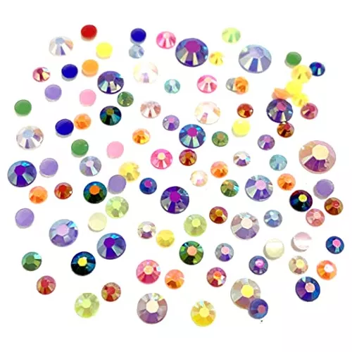 4000pcs 3mm Resin Rhinestone AB Color Round Flatback Jelly Resin  Rhinestones Glitter Diamond Stone for DIY Crafts Face Makeup Cups Bottles  Tumblers