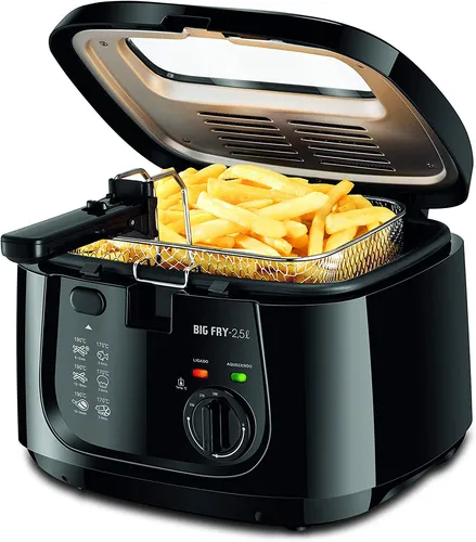 Fritadeira Elétrica Big Fry Ft-07 2.5l Preta Mondial 110v