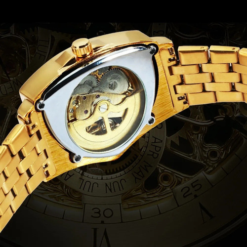 Reloj Esqueleto Automático Triangular For Hombre Winner