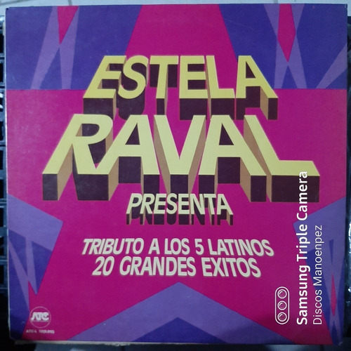 Vinilo Estela Raval Tributo A Los 5 Latinos 20 Exitos M5