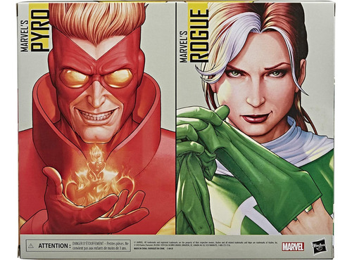Figura Coleccionable Marvel Rogue Y Pyro Accesorios /g