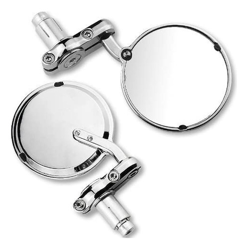 Universal Handle Bar End Convex Mirrors For Most Harley...