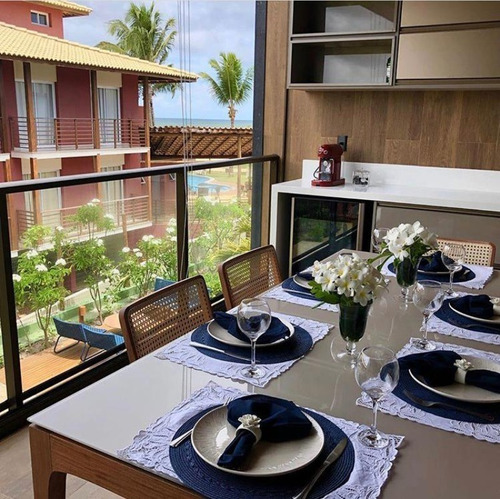 Imagem 3 de 20 de Village 3 Quartos Sendo 2 Suítes Com Vbaranda Gourmet 100m2 Em Itacimirim - Adr587 - 33562950