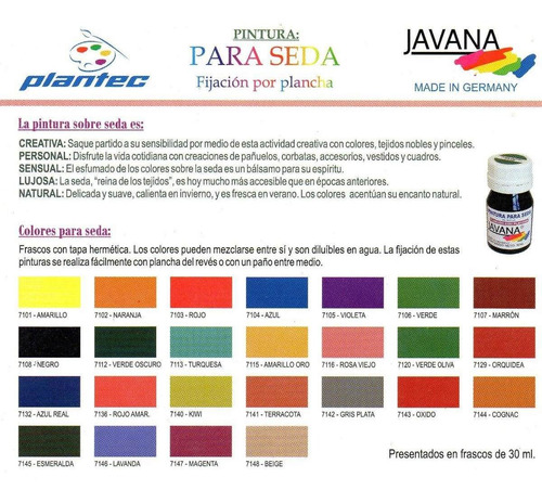 Pintura Para Seda Javanna 30 Ml