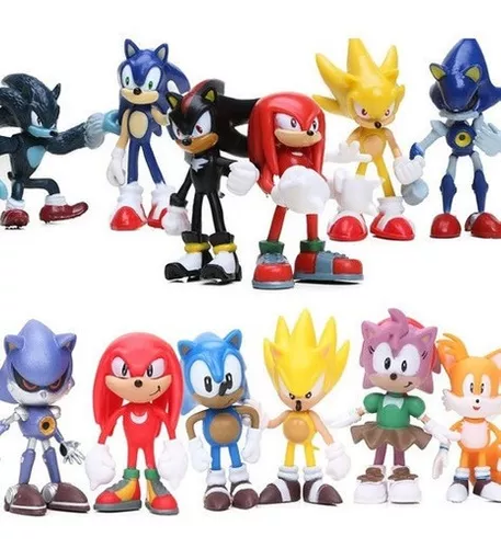 Conjunto Sonic Boom-hedgehog 12 Personagens Tails-dr. Eggman