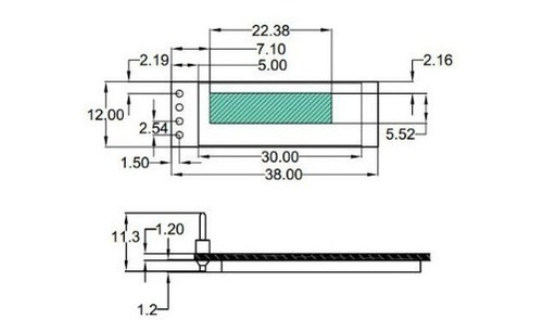 Módulo De Pantalla Lcd 0.91 128x32 Serial Para Arduino