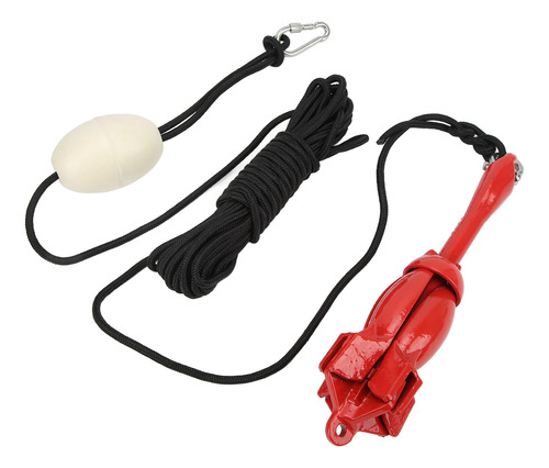 Marine Anchor, Plegable, 4 Fluke, 3,5 Libras, Color Rojo, Pa