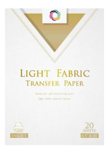 Papel Transfer Telas Claras Poleras Claras 20 Hojas A4 125g