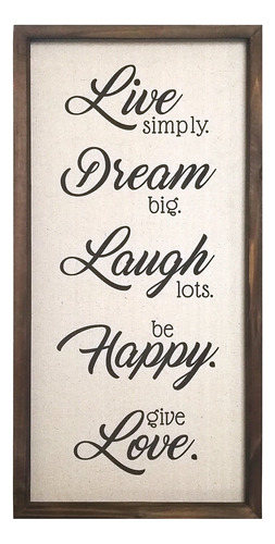 Stratton Home Decorativo 12  W X 24  H Live Dream Laugh...