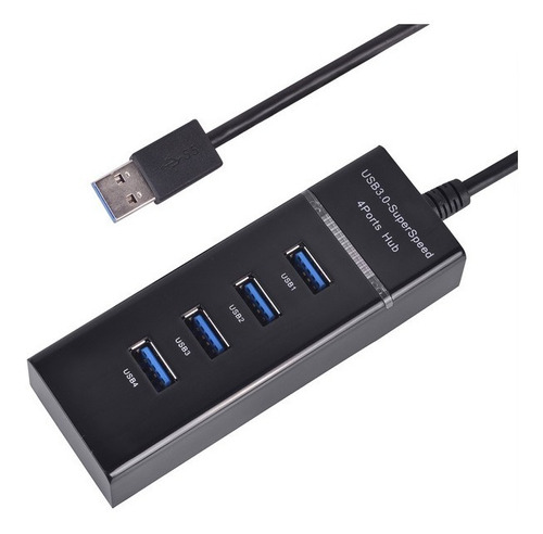 Hub 4 Puertos Usb 3.0 5gbps Compatible 2.0 Led Pc Notebook