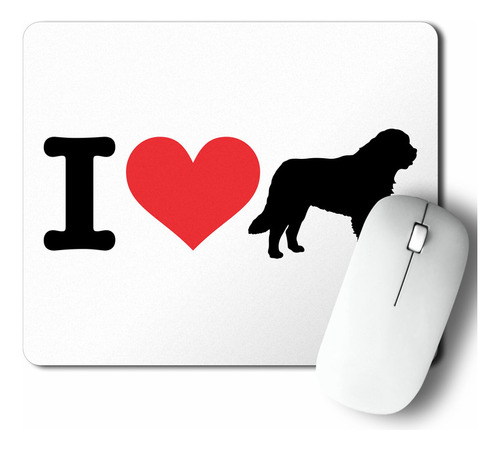 Mouse Pad I Love My San Bernardo (d1006 Boleto.store)