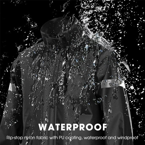 H Traje De Lluvia Para Motocicleta Para Hombre, Reflectante