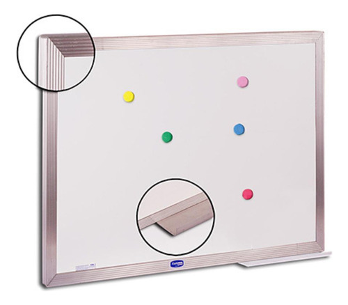 Lousa 100x80cm Quadro Branco Magnético Recados Envio Rápido