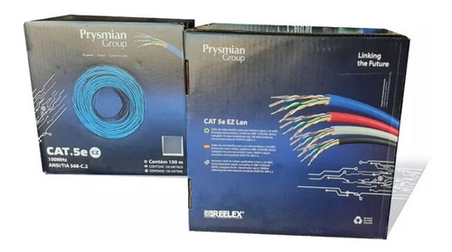 Cable Utp Cat5e X 100 Metros Prysmian-draka Cctv  100% Cobre