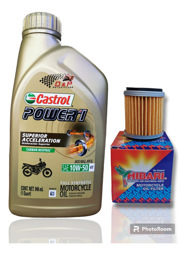 Kit Mantencion Yamaha R15 Castrol 10w50 Full + Filtro 