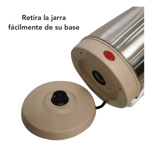 Tetera Jarra Electrica Hervidor Agua De Acero Inoxidable 2 L