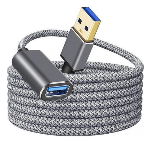 2 Cable De Extensión Usb 3.0 Macho A Hembra Nylon 0,5 M