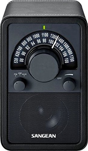 Sangean Wr 15bk Am Fm Table Top Wooden Radio Black