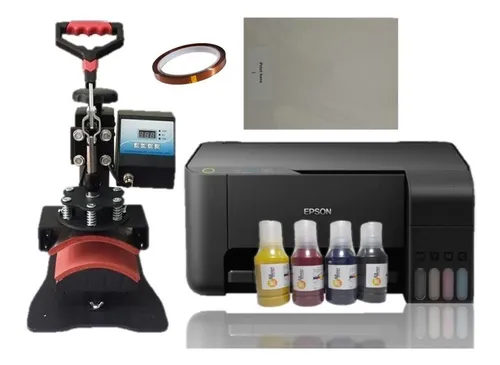 Combo Sublimación: Plancha Gorras+ Epson L1110+tinta Coreana