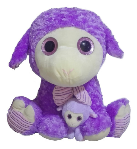 Peluche Oveja Mama Bebe Lila 60cm Hugfun