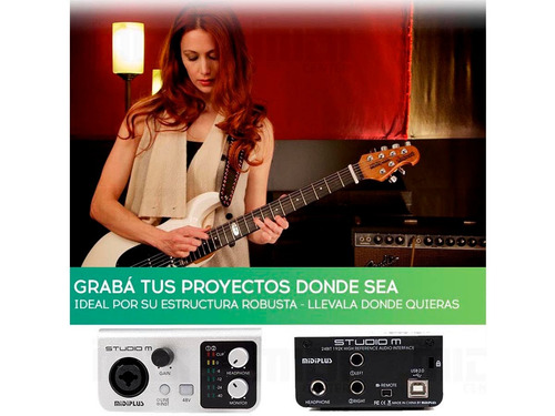 Imagen 5 de 10 de Placa De Audio Usb Midiplus Studio M 24 Bits Ideal Grabacion