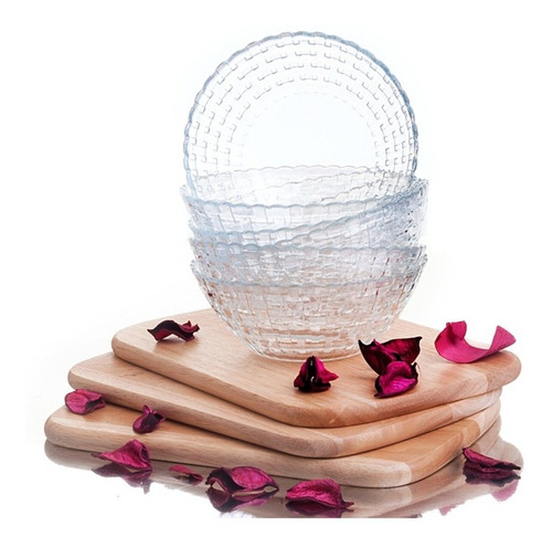 Imagen 2 de 7 de Compotera Bowl Dip Recipiente Vidrio Set X 6 Unid Pasabahce