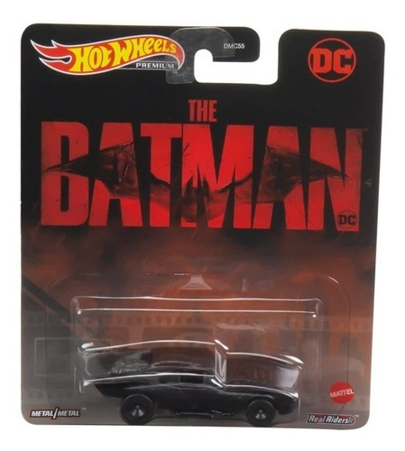 Batimóvil The Batman Batmobile Hot Wheels Premium 2022 Retro Color Negro