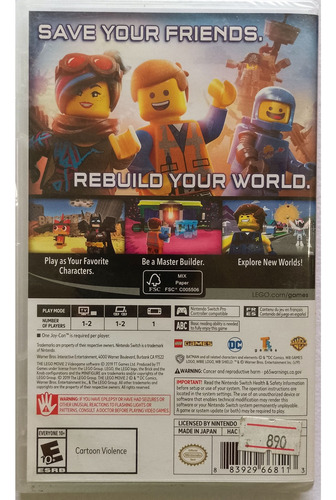 The Lego Movie 2 Nintendo Switch Físico (Reacondicionado)
