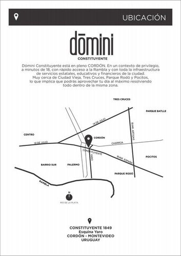 Imagen 12 de 19 de Domini Constituyente (1006) - Venta Apartamento Monoambiente En Cordón Sur - En Obra Estrena 2024