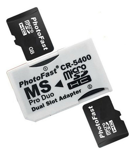 Adaptador Microsd A Pro Duo Produo Dual Slot Psp Cámara Sony