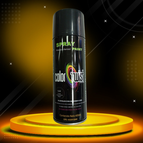 Fondo Anticorrosivo En Spray Negro 400ml Color Twist