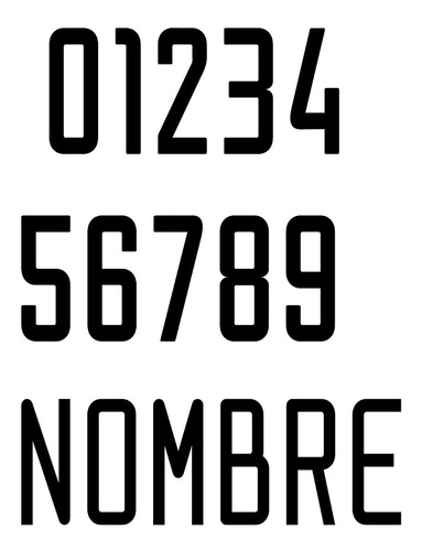 Numero Para Estampar En Vinilo Para Camiseta Deportivas Blanco Xl