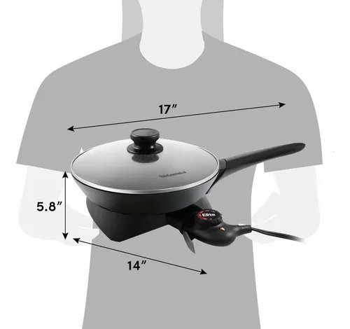 Elite Gourmet Eg - Sartén Resistente A Los Arañazos De 10. Negro