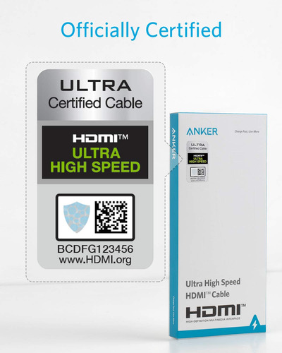 Cable Hdmi A Hdmi Anker, 4k, Dolby Atmos, Dynamic Hdr,182 Cm