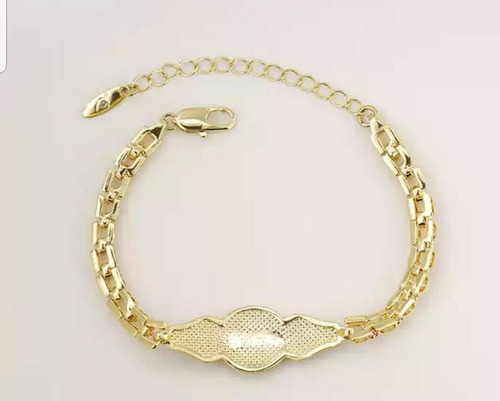 Pulsera Religiosa Xuping Oro Laminado Mujer 19.1cm