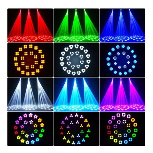 2 Moving Beam 18r 380w Light Philips Display Lcd C/ Case Par