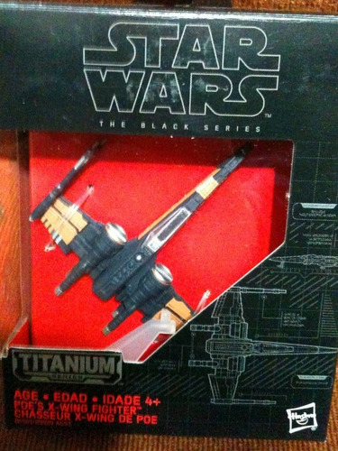 Nave Star Wars Hasbro Black S Titanium Poe´s X-wing Fig  #12