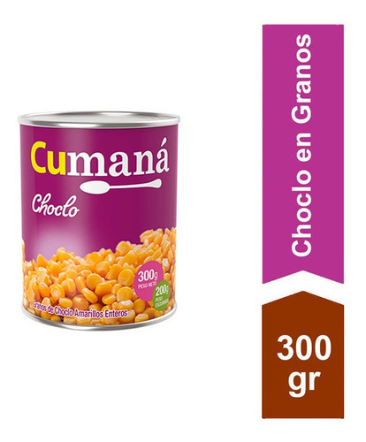 Choclo Amarillo Cumana En Grano Entero Lata 300 Grs