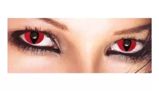 Lente De Contacto Gato Rojo Halloween Cosplay Disponible